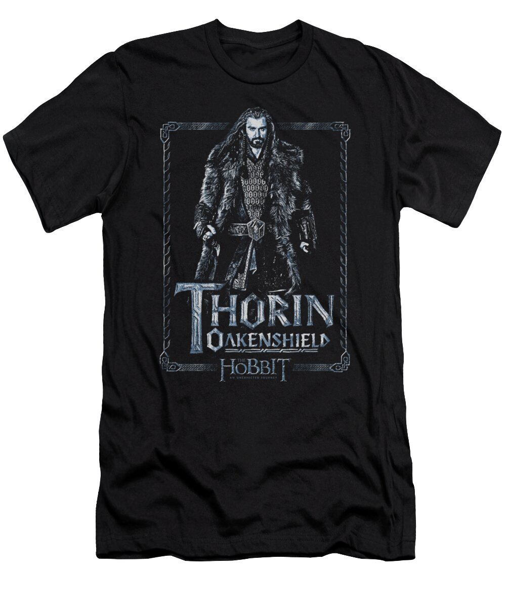  T-Shirt featuring the digital art The Hobbit - Thorin Stare by Brand A