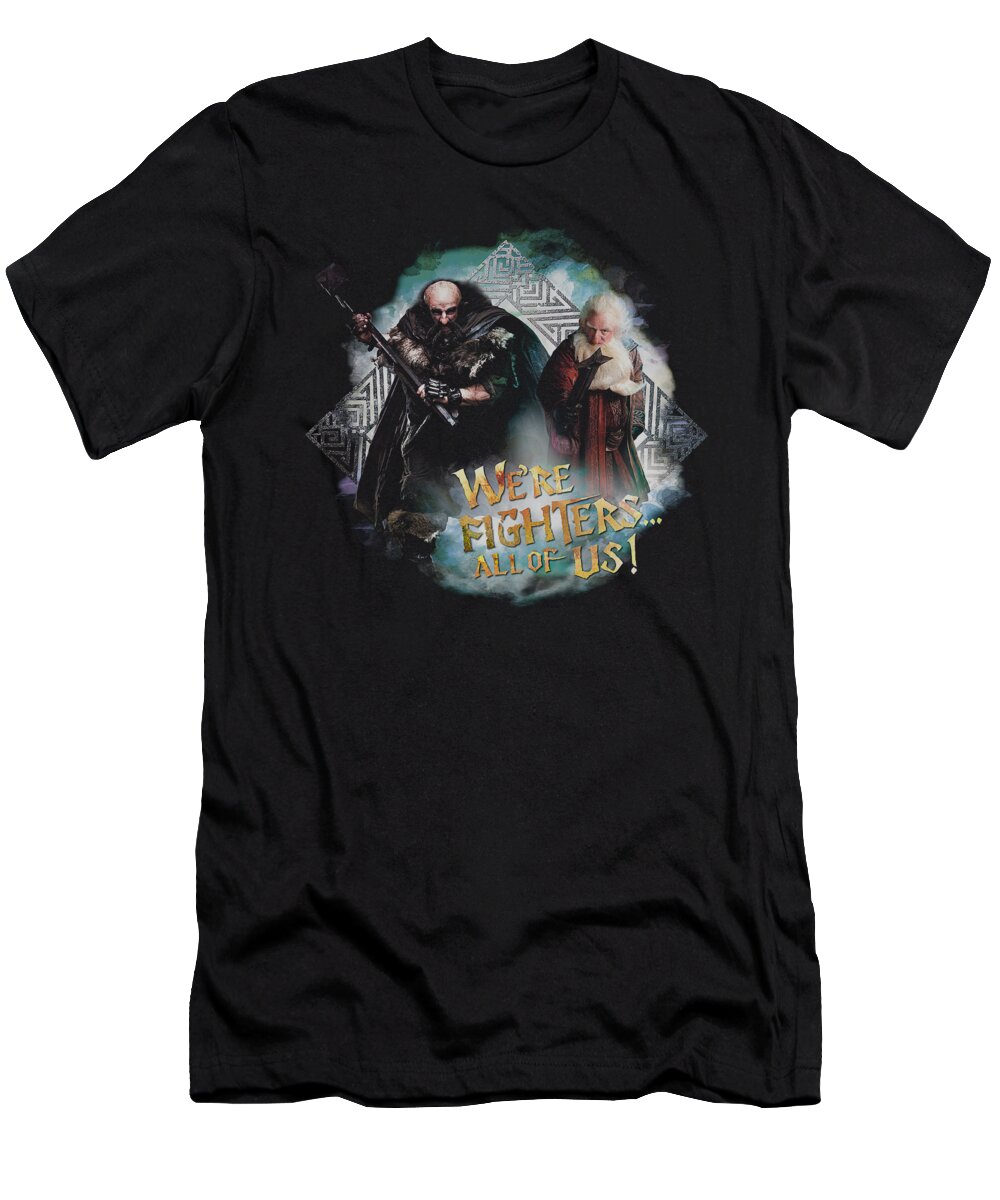 The Hobbit T-Shirt featuring the digital art The Hobbit - We're Fighers by Brand A