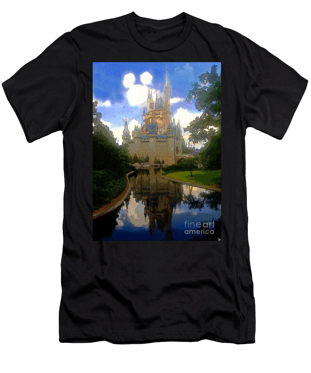 Art T-Shirt featuring the painting The House of Cinderella by David Lee Thompson