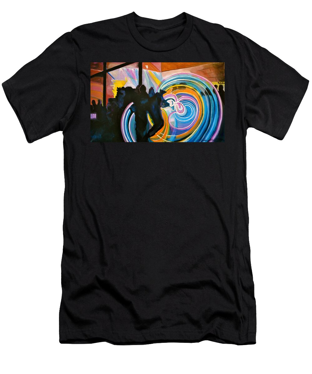 Music Festivals T-Shirt featuring the painting The Illuminated Dance by Patricia Arroyo