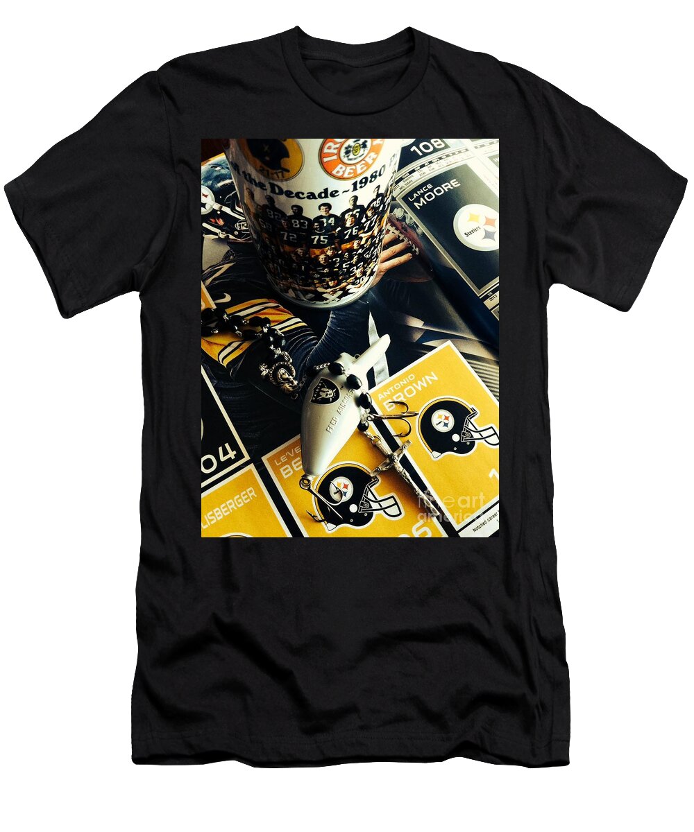 Pittsburgh Steelers T-Shirt featuring the photograph The Immaculate Reception 2 by Michael Krek