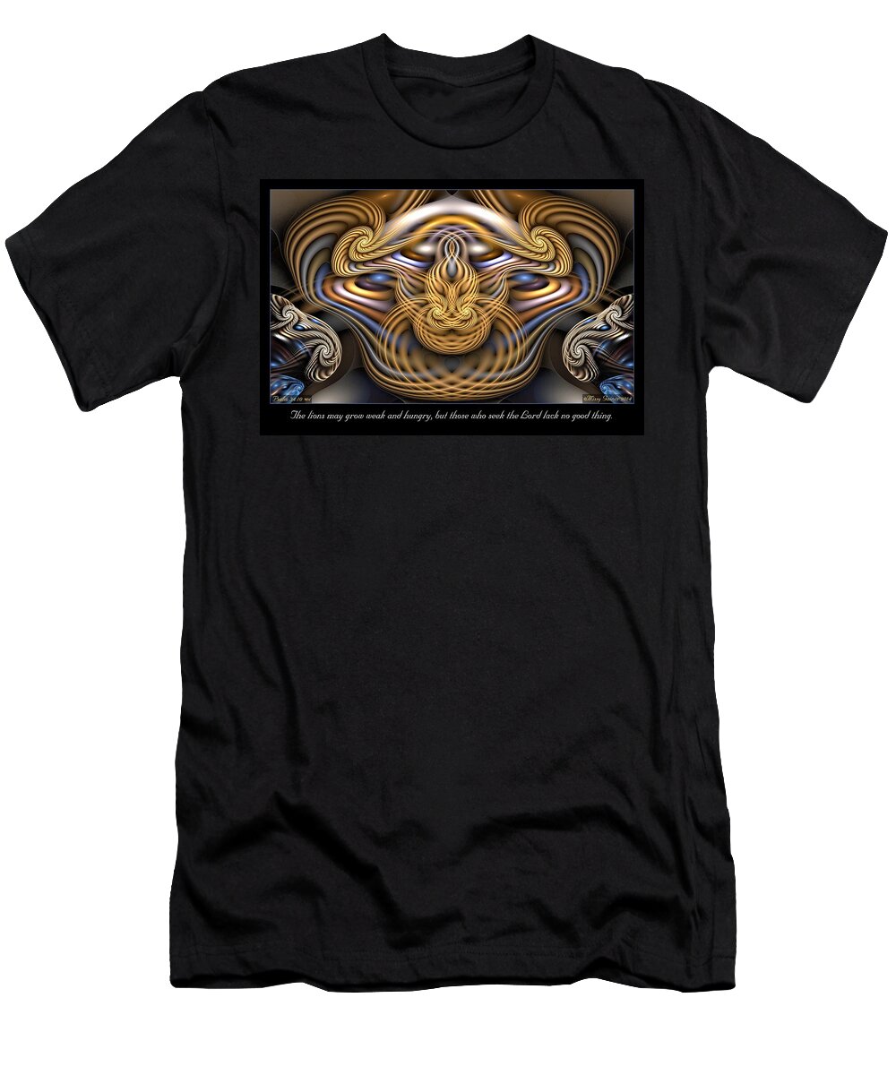 Fractal T-Shirt featuring the digital art The Lions by Missy Gainer