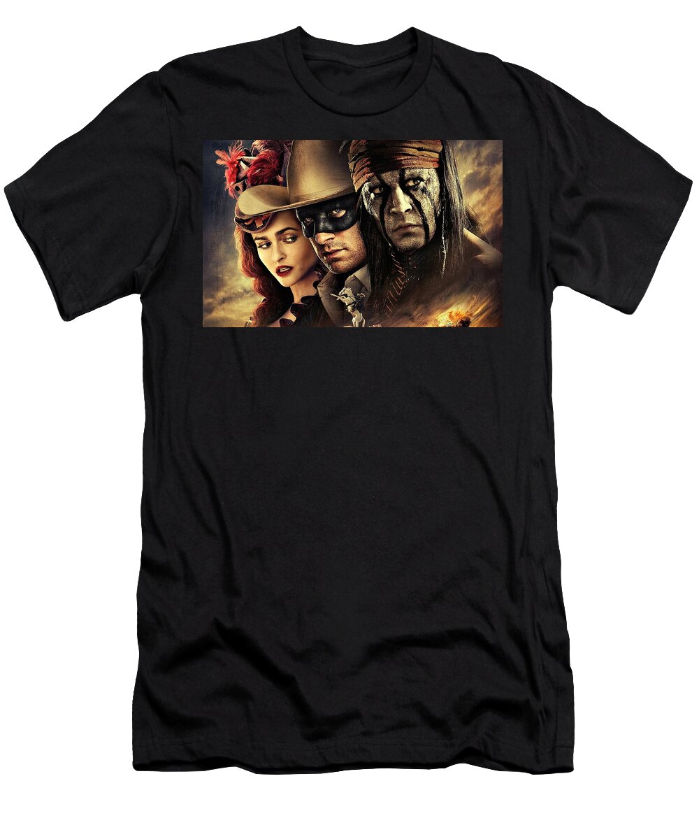 The Lone Ranger T-Shirt featuring the digital art The Lone Ranger by Movie Poster Prints