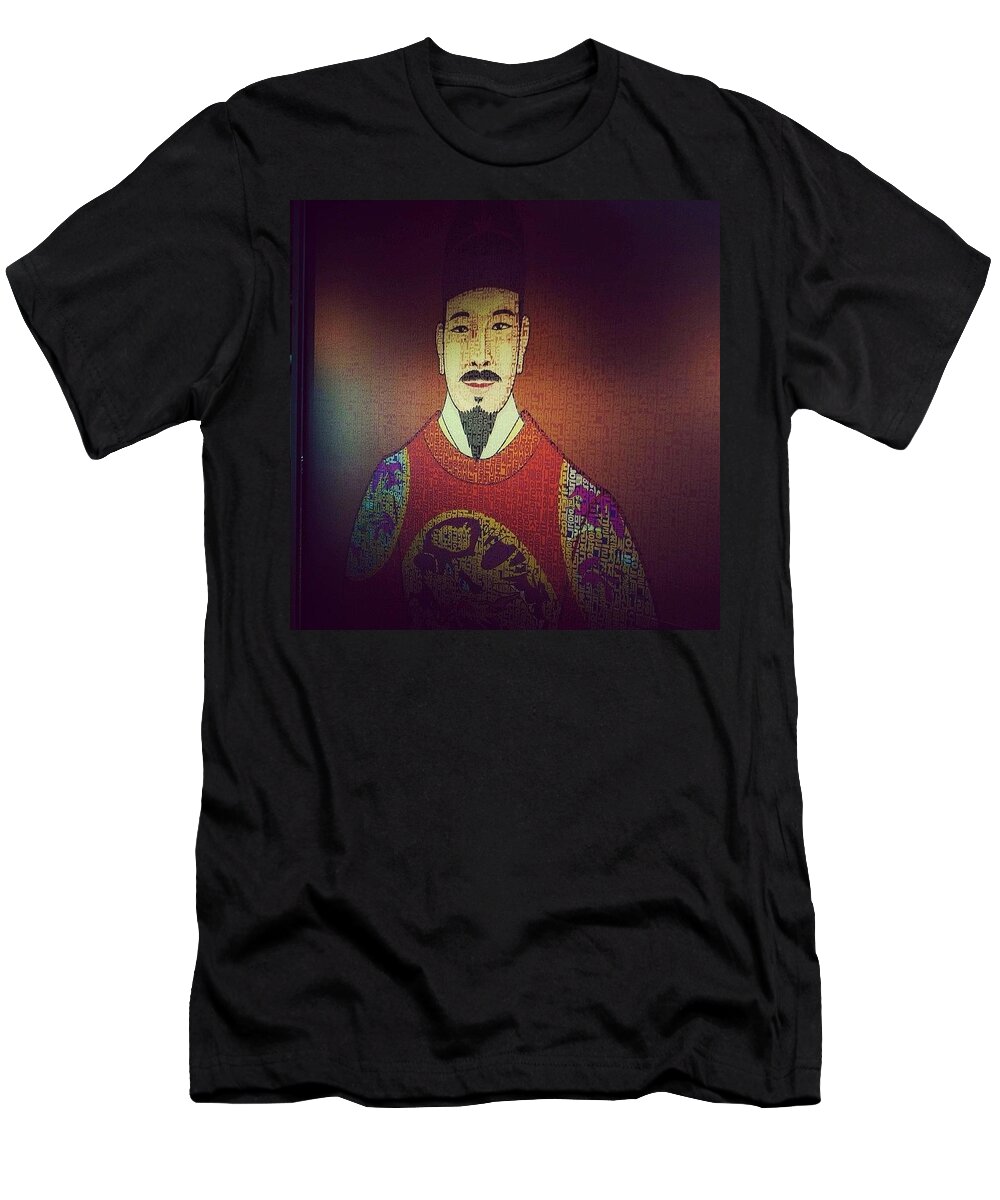 Korea T-Shirt featuring the photograph The Man, Seoul by Aleck Cartwright