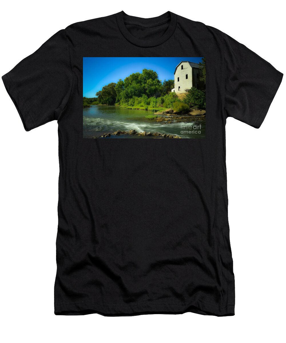 Cedar Hill Mill T-Shirt featuring the photograph The Old Cedar Hill Mill by Peggy Franz