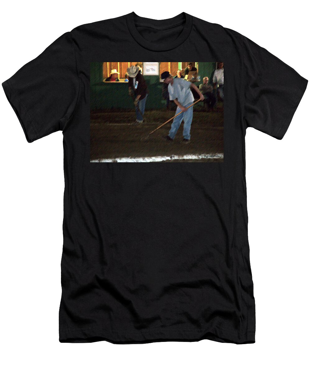 Men T-Shirt featuring the painting The Pit Crew by RC DeWinter