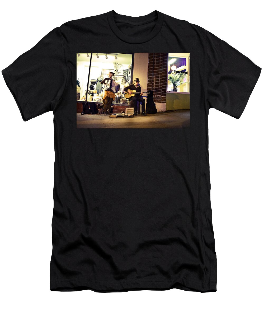 Street Photography T-Shirt featuring the photograph The Resonant Rogues by Gray Artus