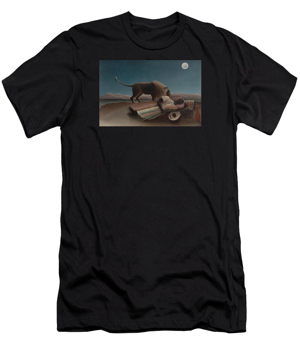 Henri Rousseau T-Shirt featuring the painting The Sleeping Gypsy by Henri Rousseau