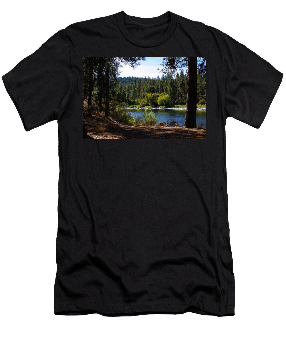 Spokane T-Shirt featuring the photograph The Spokane River #4 by Ben Upham III