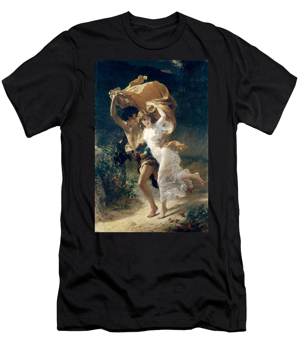 Storm T-Shirt featuring the painting The Storm by Pierre Auguste Cot