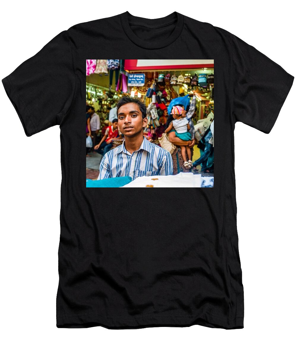 Life T-Shirt featuring the photograph The Streets Of India by Aleck Cartwright