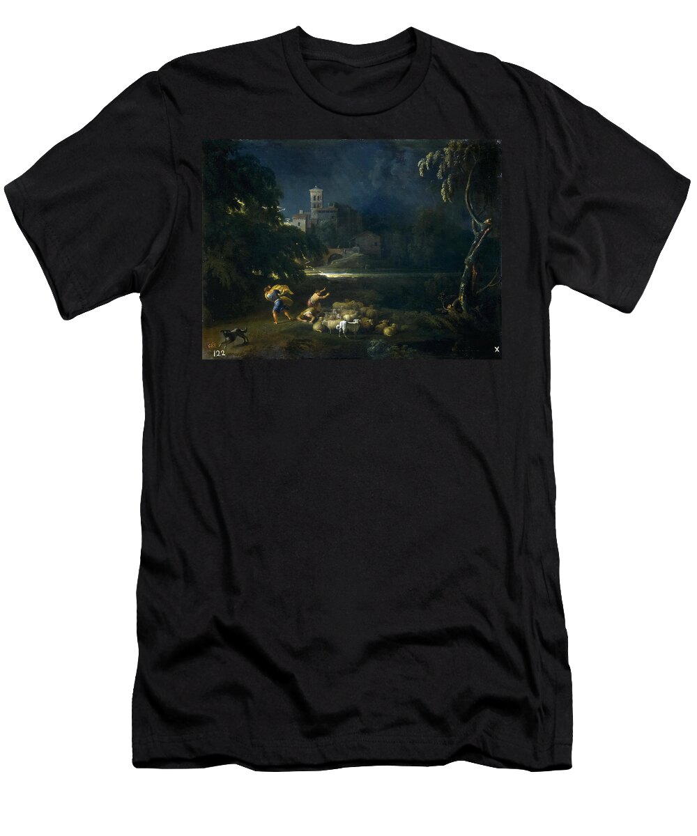 Gaspard Dughet T-Shirt featuring the painting The Tempest by Gaspard Dughet