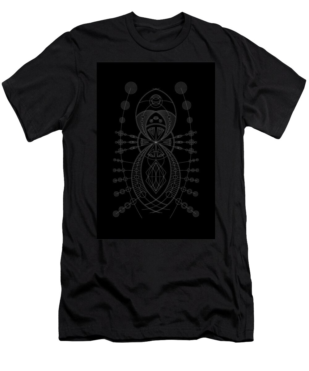 Relief T-Shirt featuring the digital art The Visitor Inverse by DB Artist