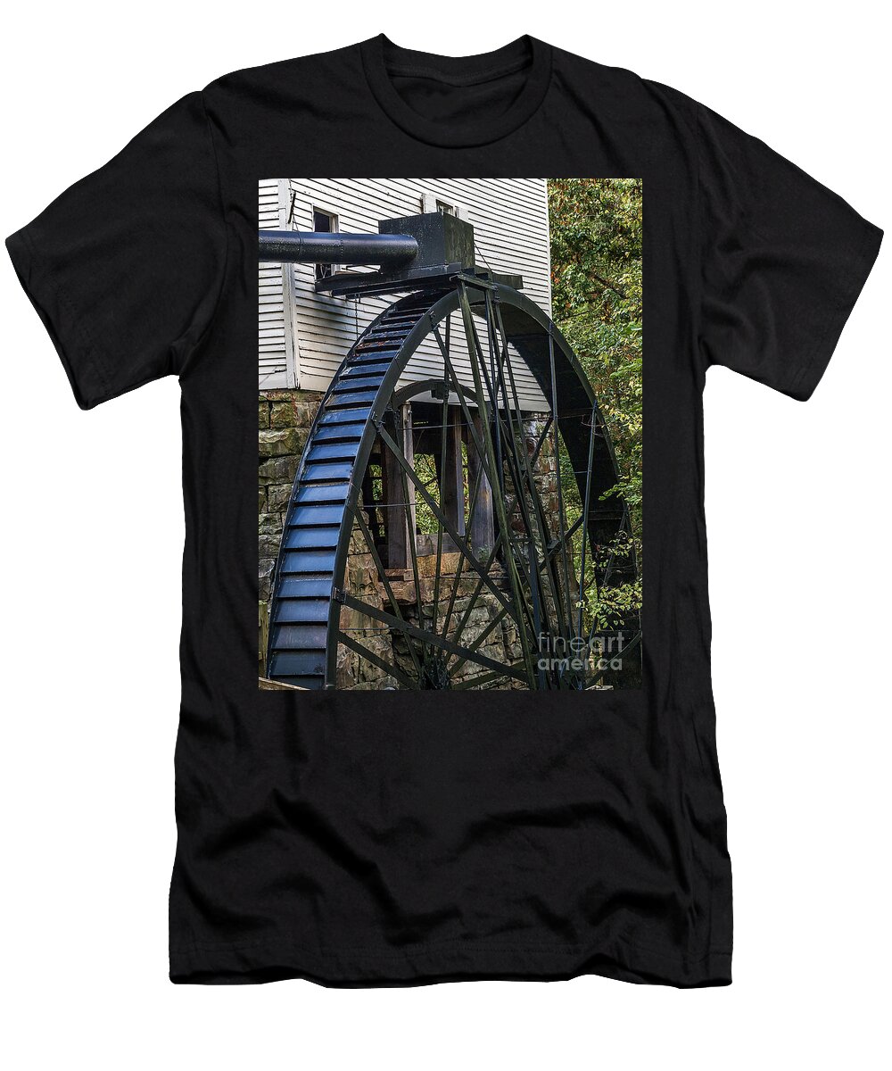 Landscape T-Shirt featuring the photograph The Water Wheel by Ken Frischkorn