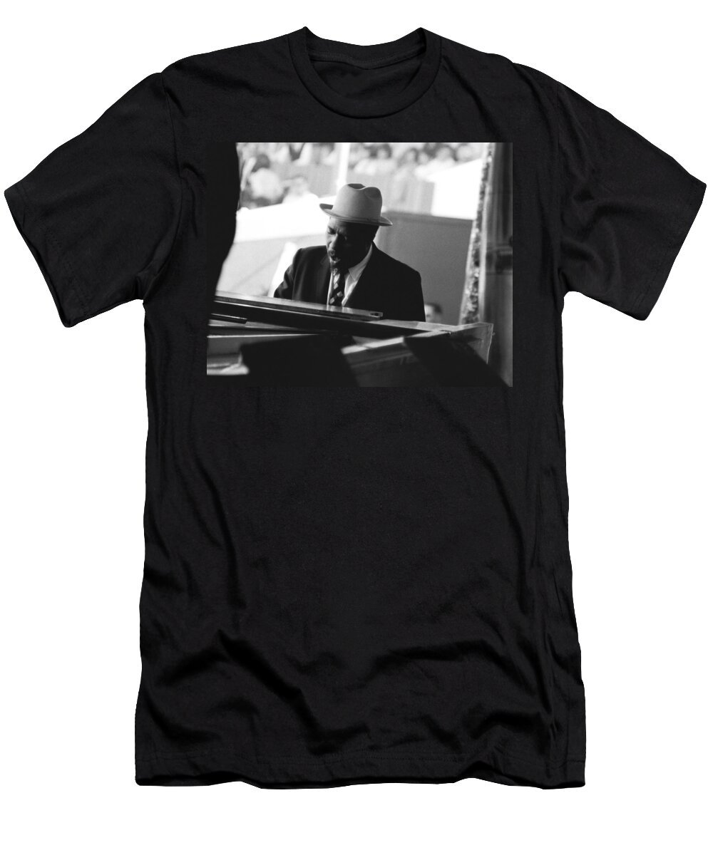 Thelonious Monk T-Shirt featuring the photograph Thelonious Monk at Monterey Jazz Festival by Dave Allen