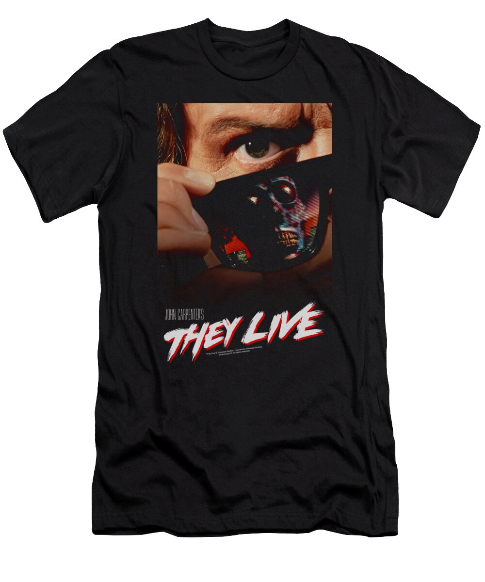 They Live T-Shirt featuring the digital art They Live - Poster by Brand A