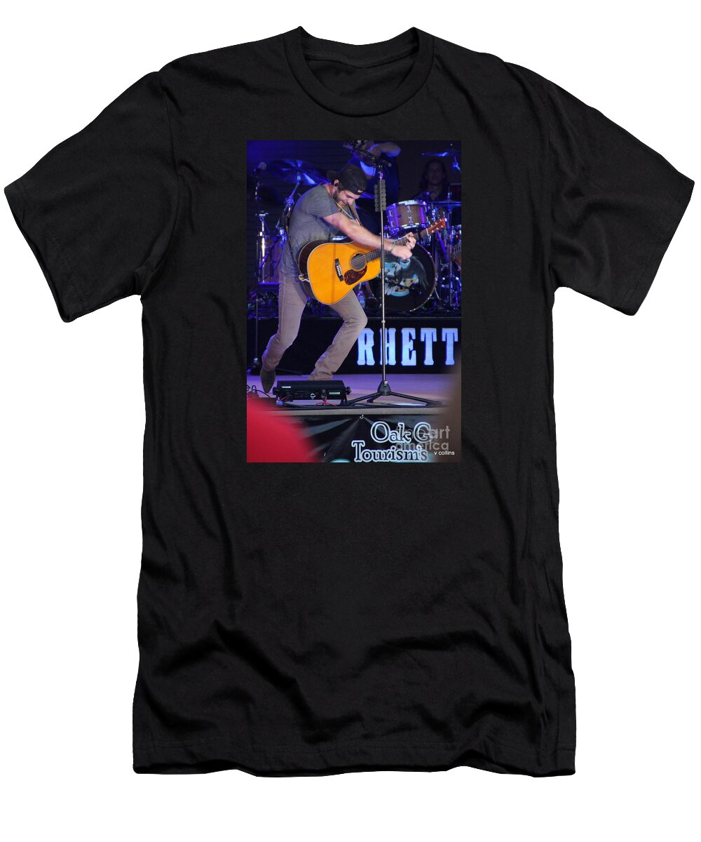 Thomas Rhett Akins Jr T-Shirt featuring the photograph Thomas Rhett Country Music Concert 2014 by Valerie Collins