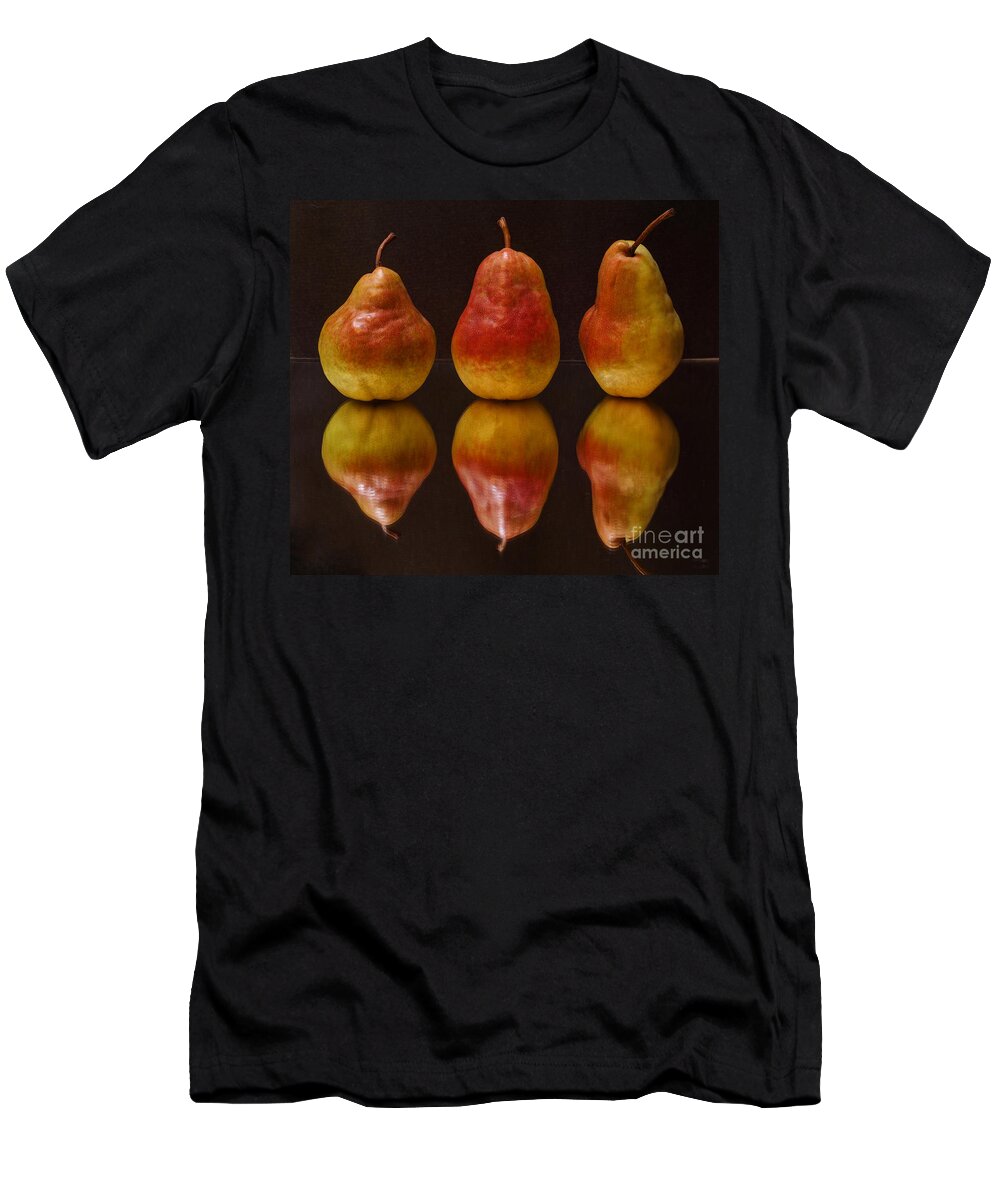 Three T-Shirt featuring the photograph Three Pears by Jacklyn Duryea Fraizer