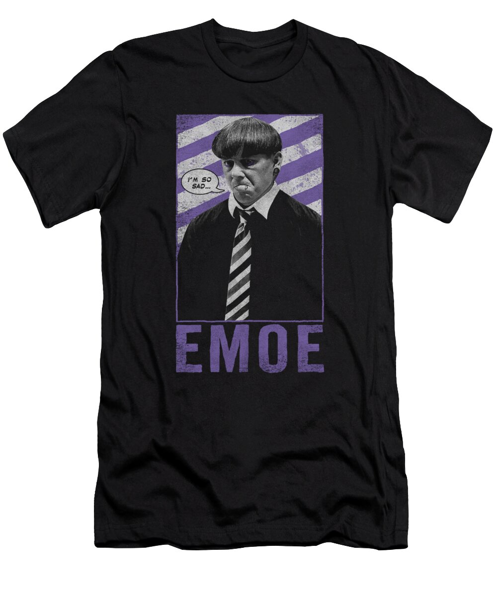 The Three Stooges T-Shirt featuring the digital art Three Stooges - Emoe by Brand A