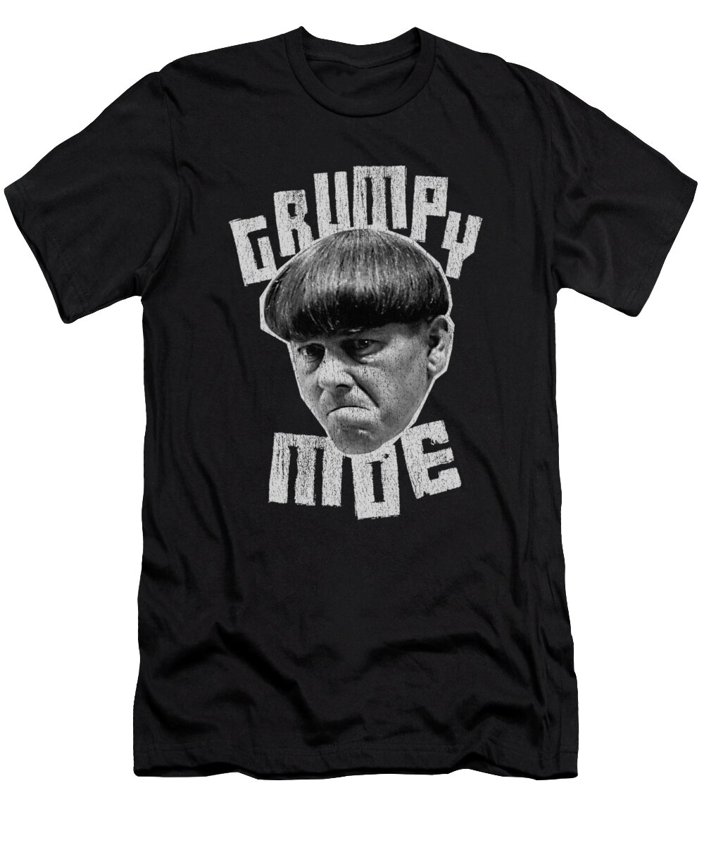 The Three Stooges T-Shirt featuring the digital art Three Stooges - Grumpy Moe by Brand A