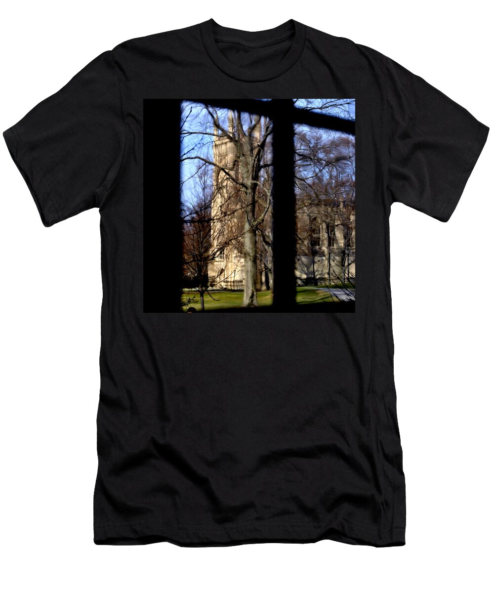 Groton School T-Shirt featuring the photograph Throgh the window by Marysue Ryan