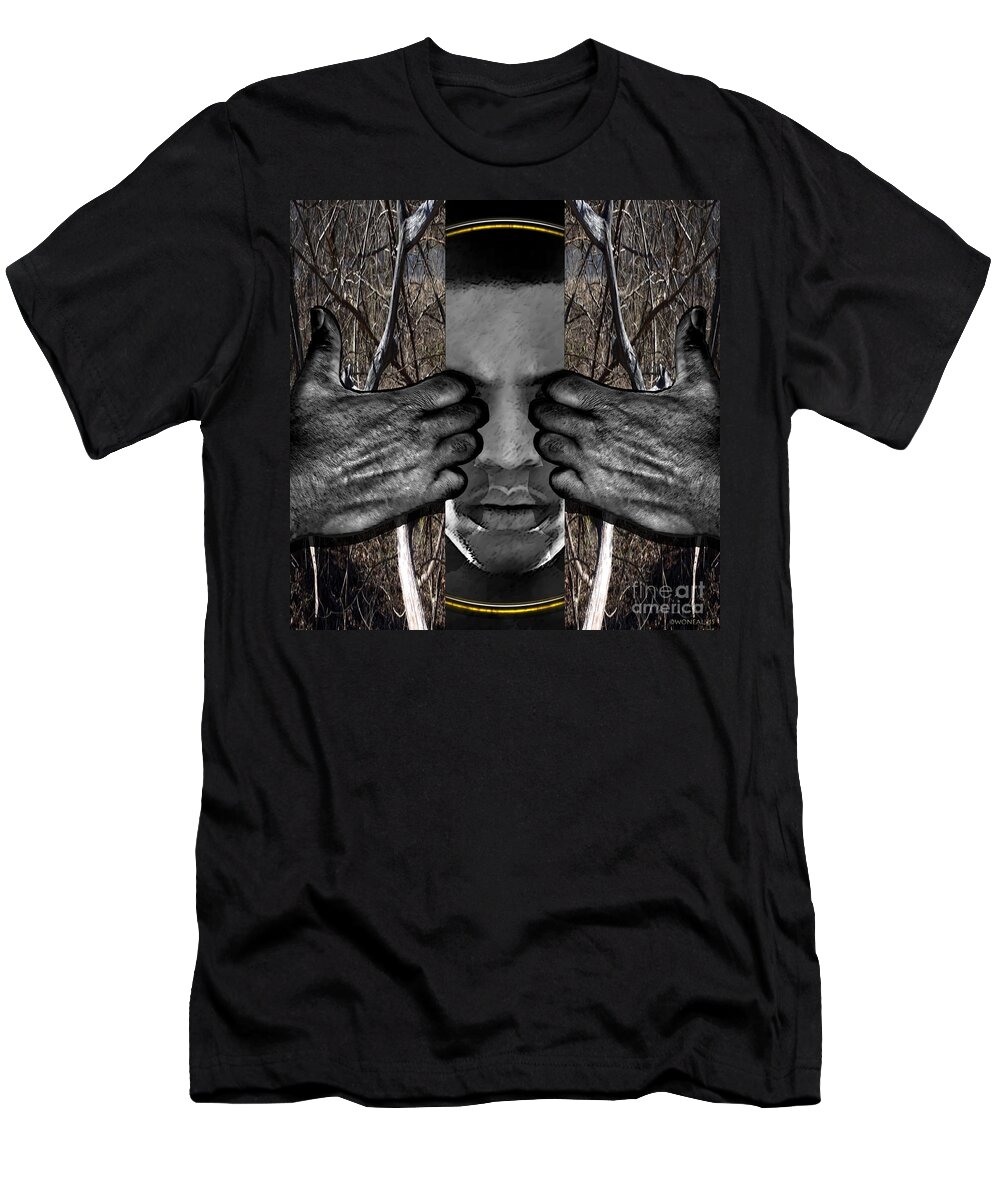 Conceptuals T-Shirt featuring the digital art Through The Circle of Life by Walter Neal