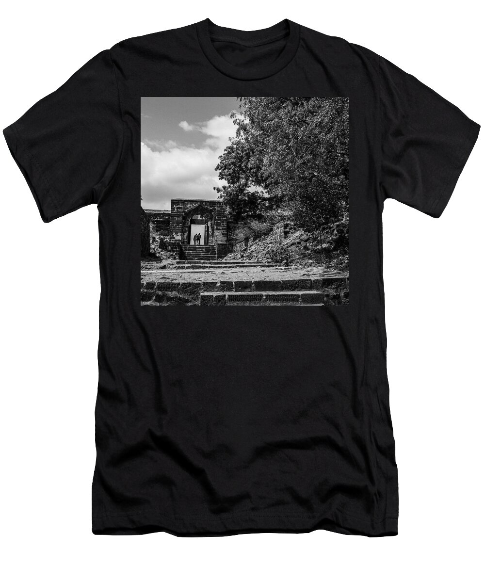 Ancient T-Shirt featuring the photograph Through The Door by Aleck Cartwright