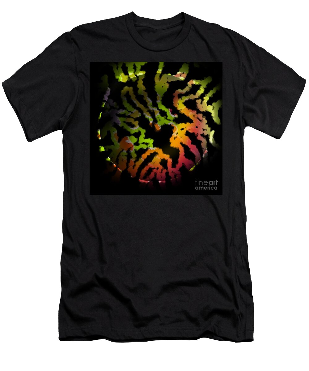 Abstract T-Shirt featuring the digital art Tiger Ball by Christine Fournier