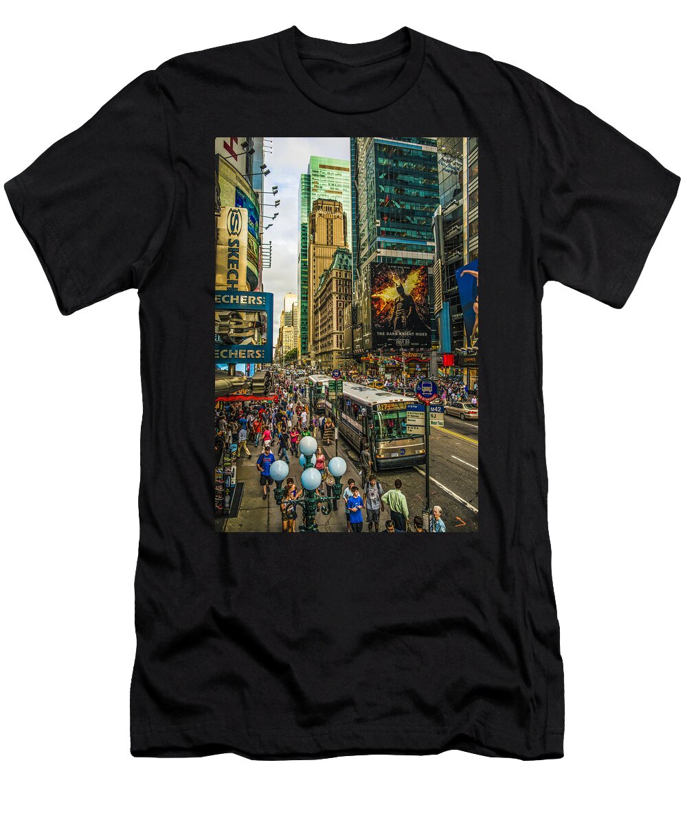 New York T-Shirt featuring the photograph Times Square by Theodore Jones