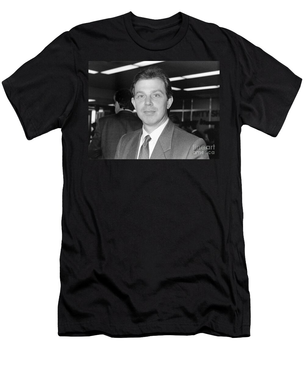 Tony T-Shirt featuring the photograph Tony Blair by David Fowler