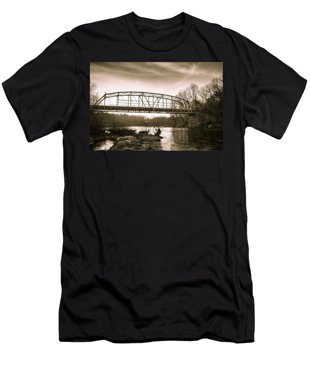 Town Bridge T-Shirt featuring the photograph Town Bridge by Brian Caldwell