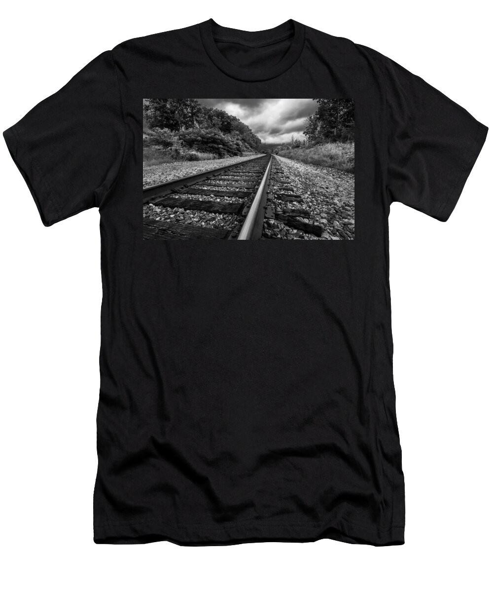 Art T-Shirt featuring the photograph Tracks Around the Bend by Ron Pate