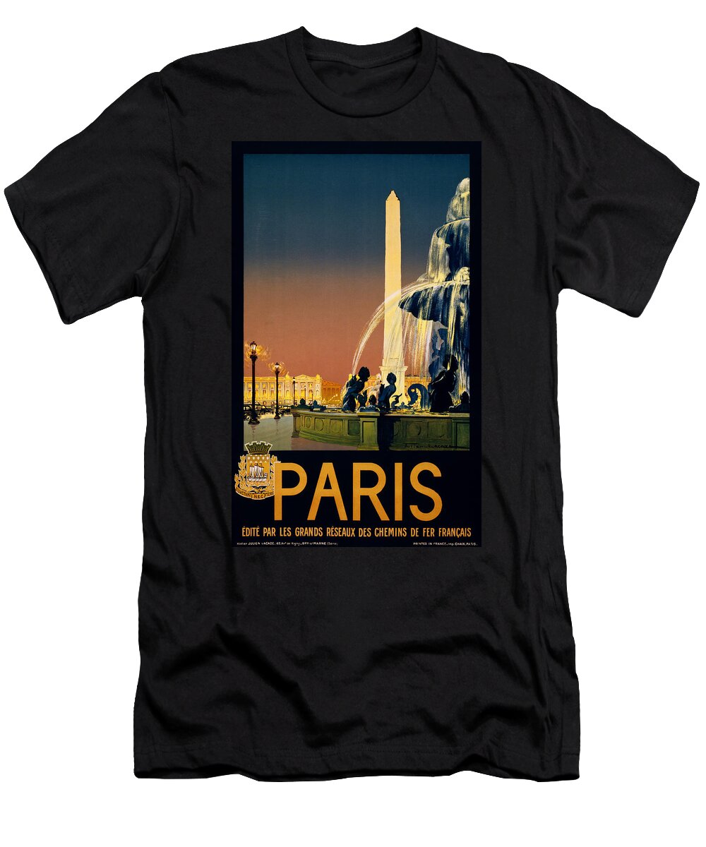 Paris T-Shirt featuring the digital art Travel Paris by Georgia Clare