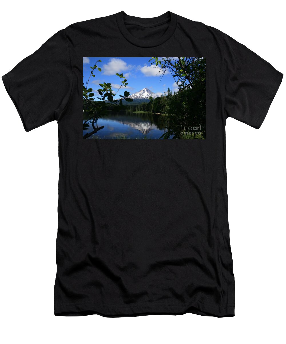 Landscape T-Shirt featuring the photograph Trillium Lake with Mt. Hood by Ian Donley