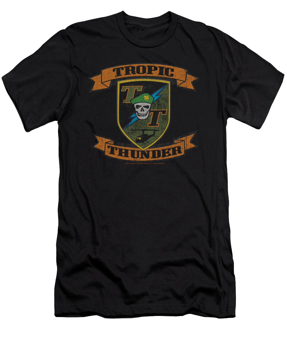  T-Shirt featuring the digital art Tropic Thunder - Patch by Brand A