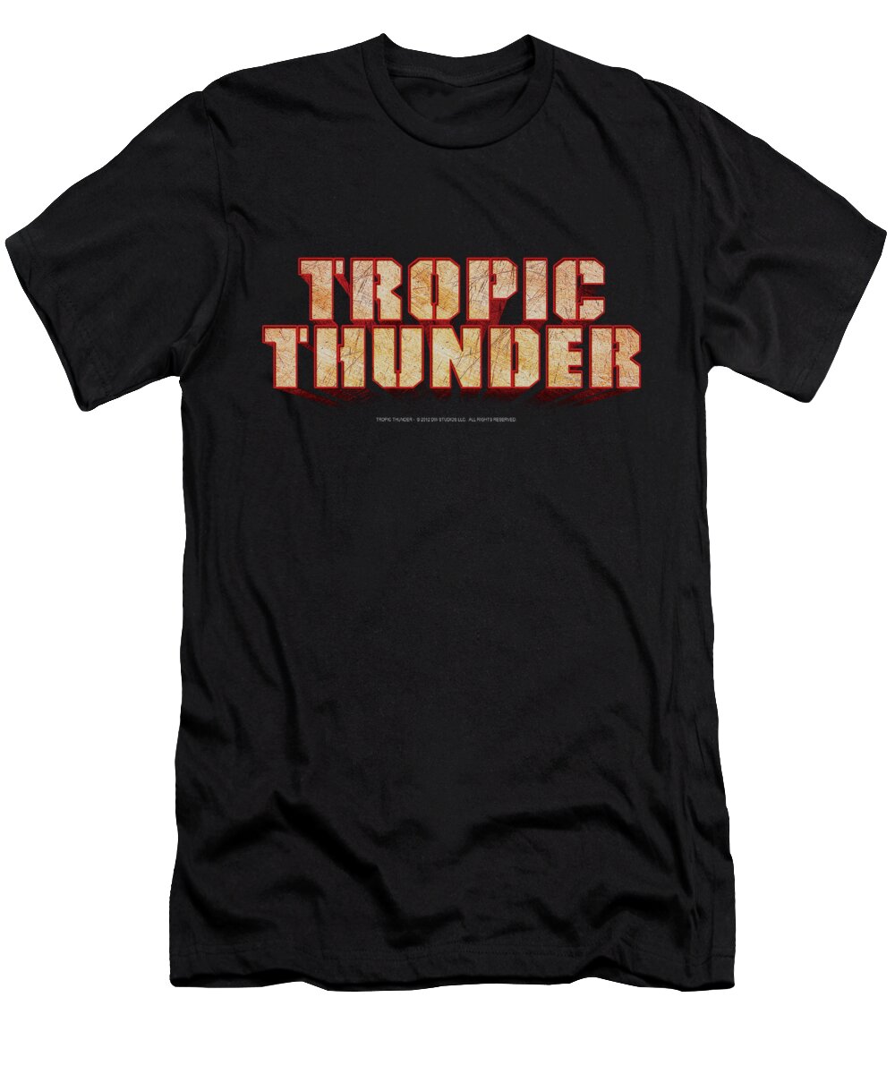 Tropic Thunder T-Shirt featuring the digital art Tropic Thunder - Title by Brand A