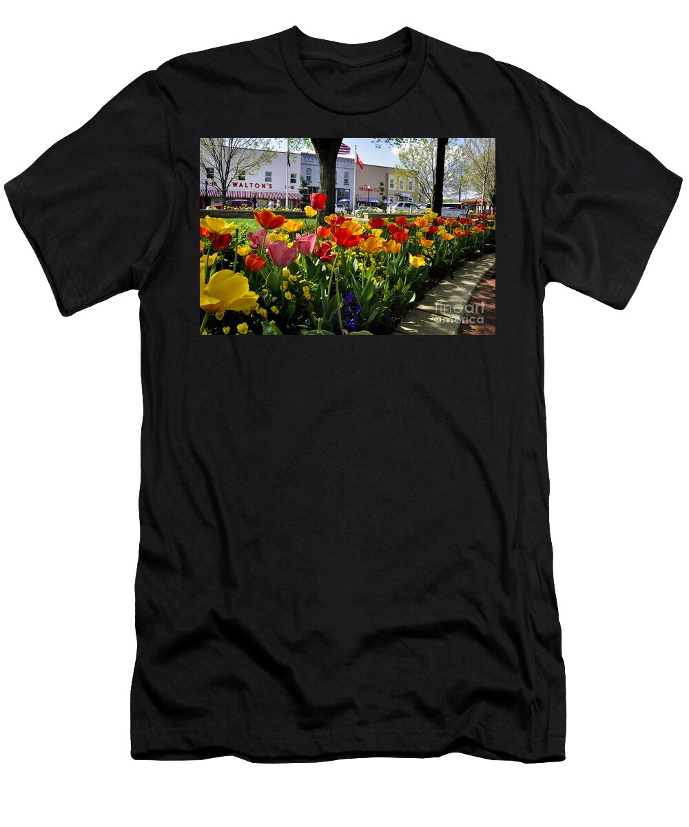 Bentonville T-Shirt featuring the photograph Tulips in the Spring #1 by Nava Thompson