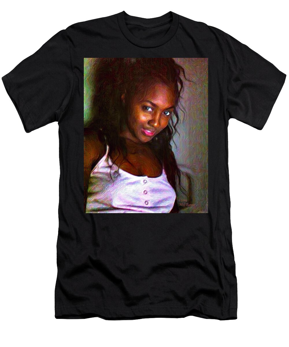 Ari T-Shirt featuring the painting TwitterBabe Ari O by Will Barger