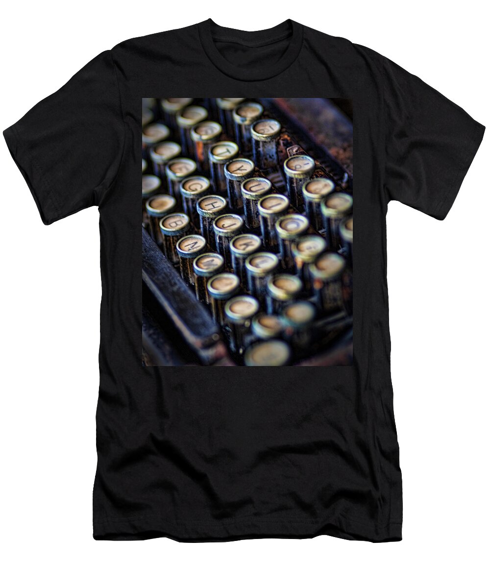 Antique T-Shirt featuring the photograph Typewriter Keys by David and Carol Kelly