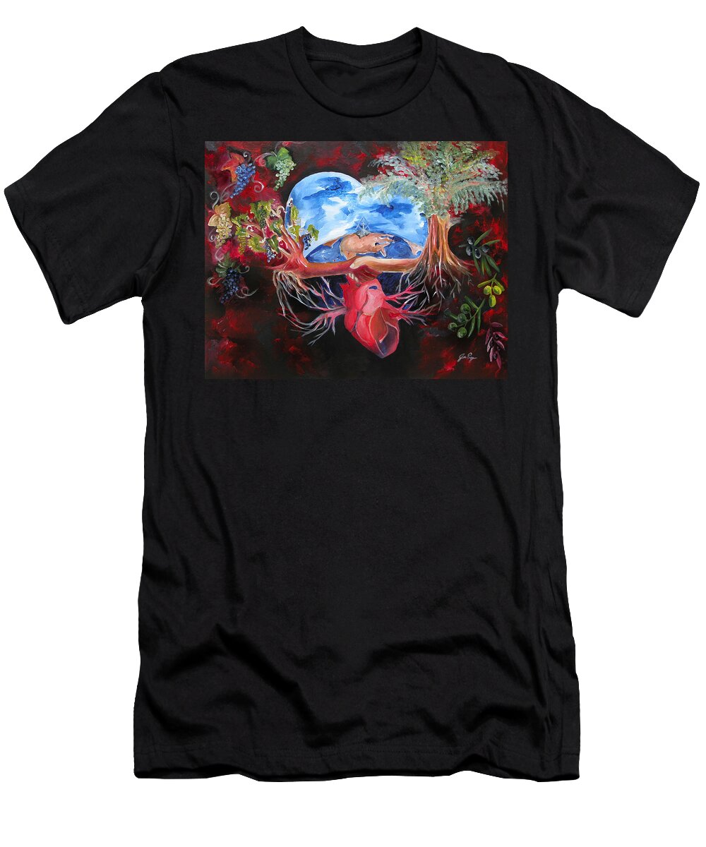 Unity T-Shirt featuring the painting Unity by Jennifer Page