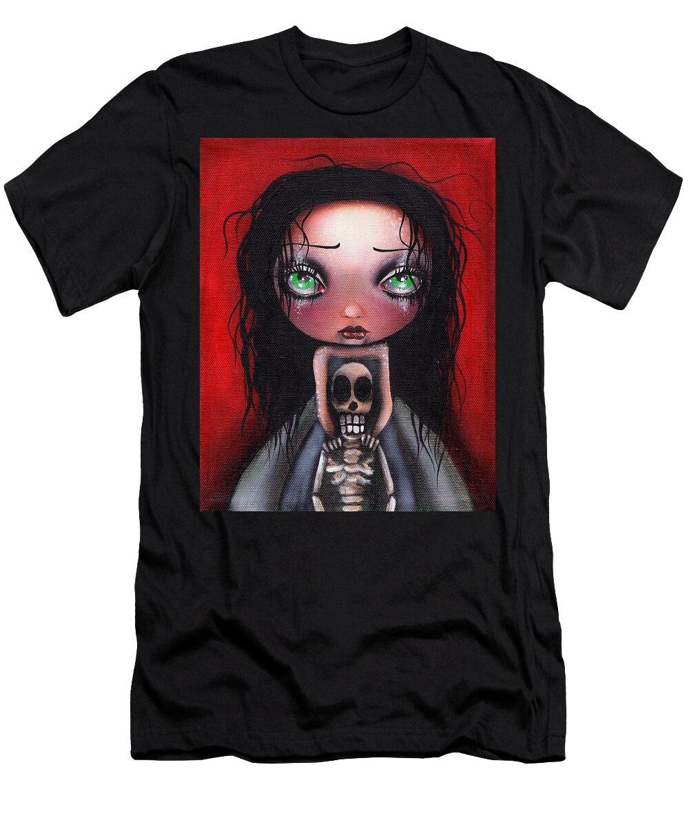 Abril Andrade Griffith T-Shirt featuring the painting Until the End by Abril Andrade