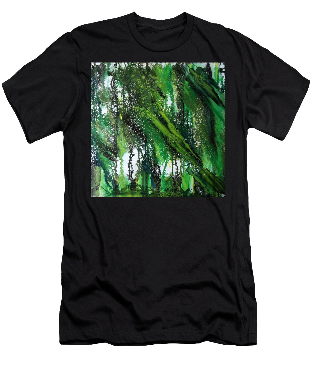 Art T-Shirt featuring the painting Forest of Dooars by Tamal Sen Sharma
