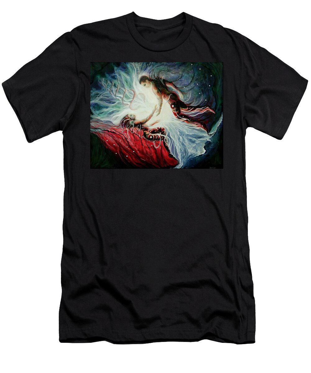 Romance T-Shirt featuring the painting US by Doe-Lyn