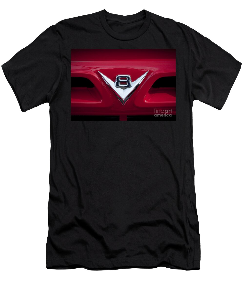 V8 T-Shirt featuring the photograph V Eight Red by Chris Dutton