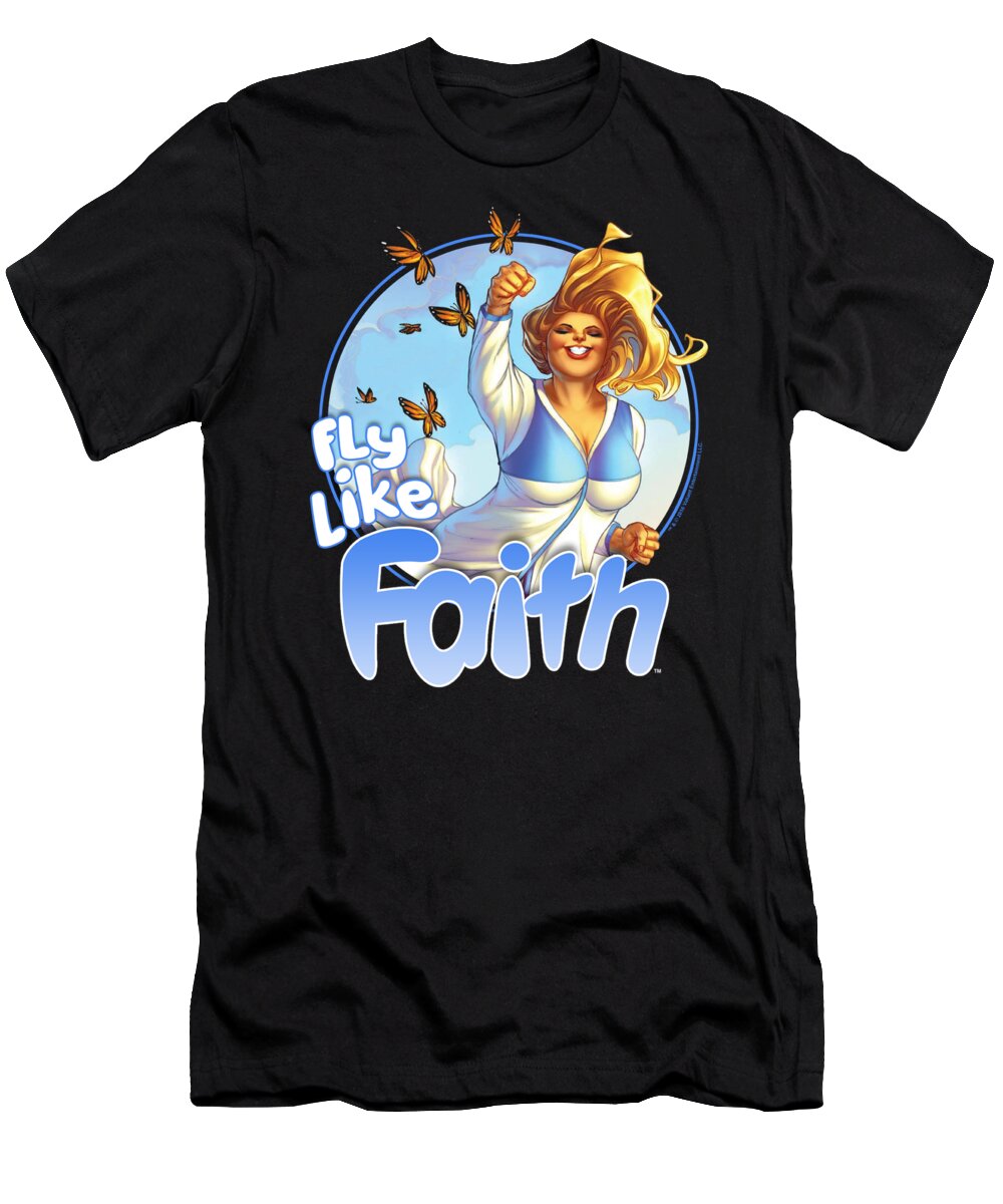  T-Shirt featuring the digital art Valiant - Fly Like Faith by Brand A