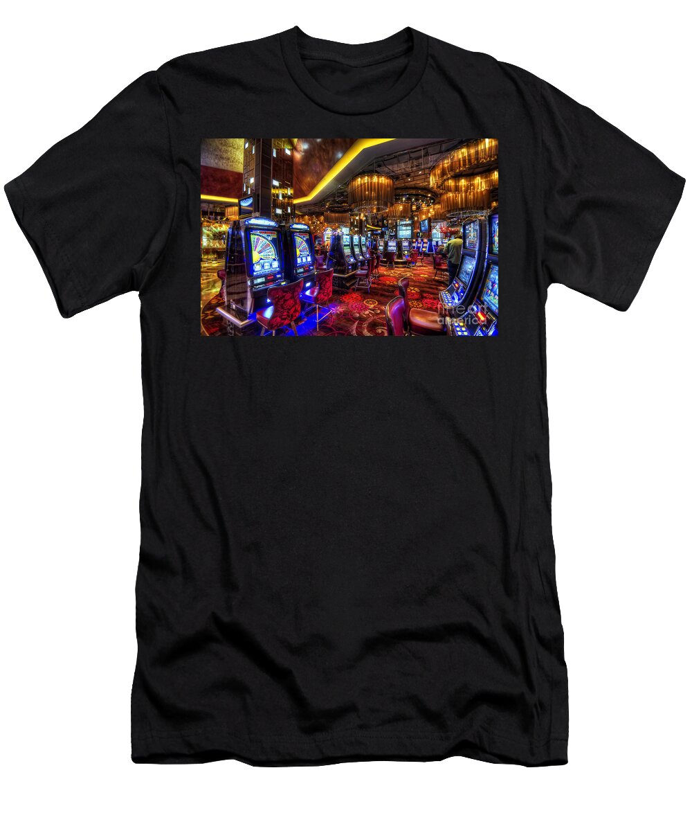 Art T-Shirt featuring the photograph Vegas Slot Machines by Yhun Suarez