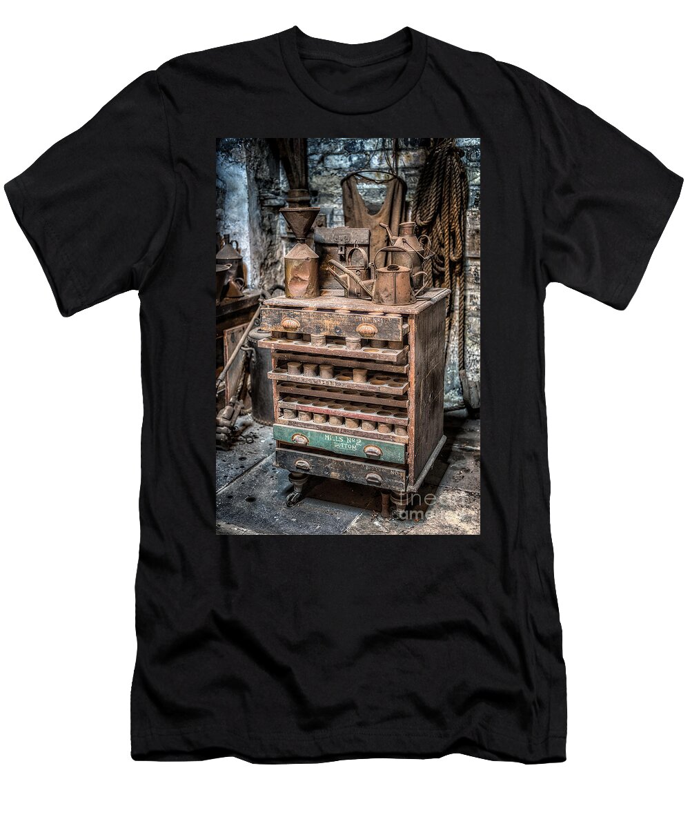 British T-Shirt featuring the photograph Victorian Workshop by Adrian Evans