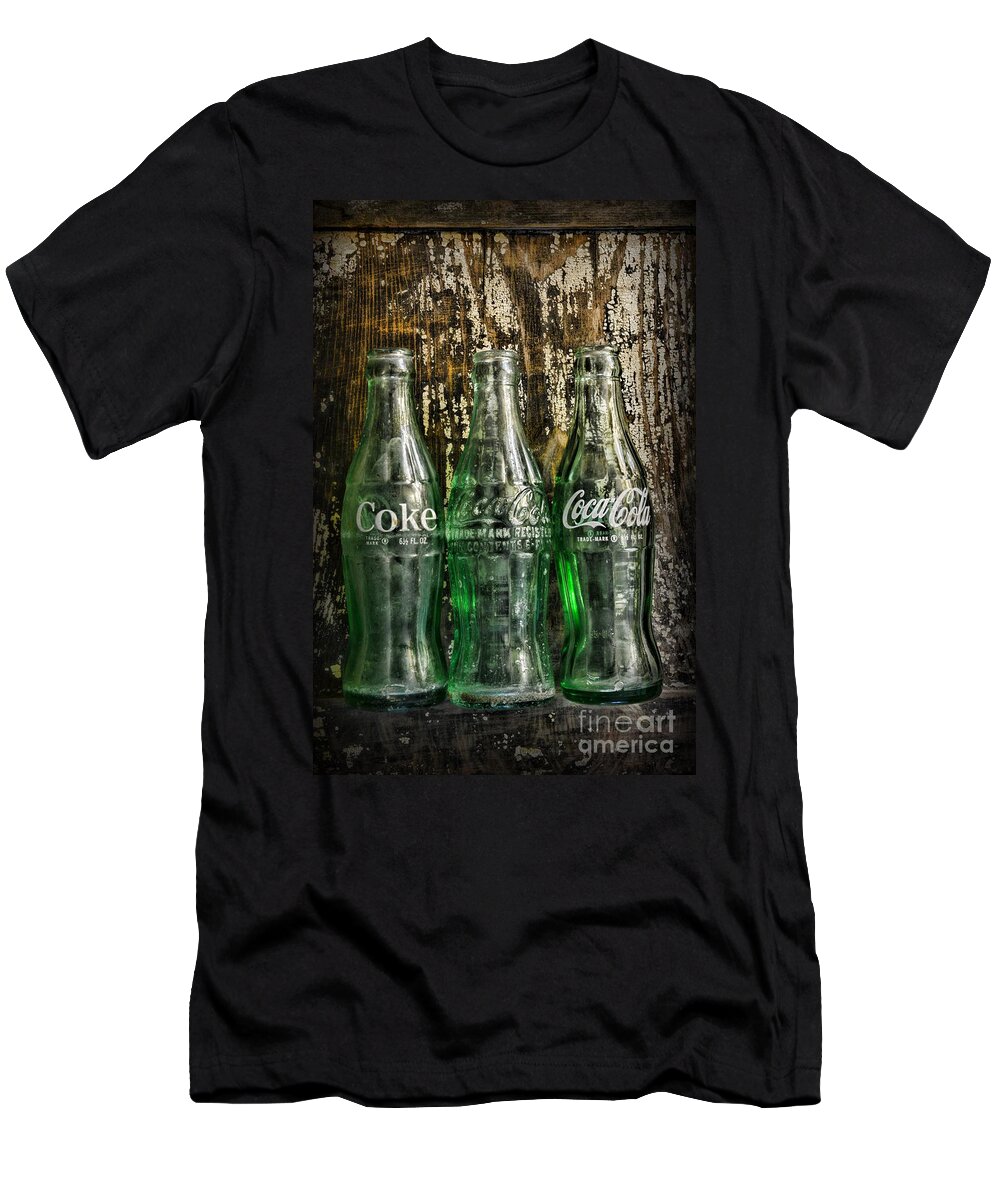 Coke T-Shirt featuring the photograph Vintage Coke Bottles by Paul Ward