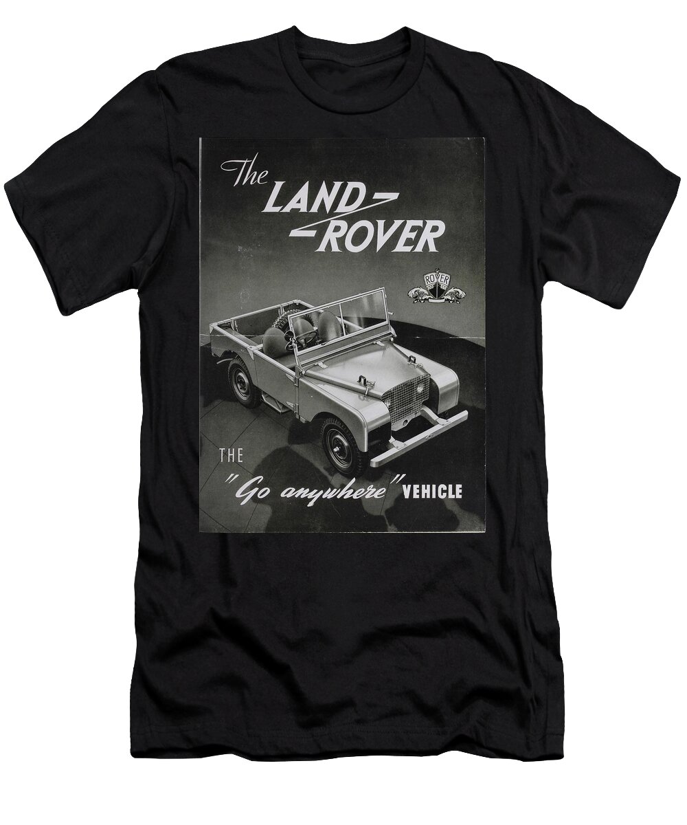 Landrover T-Shirt featuring the photograph Vintage Land Rover Advert by Georgia Fowler