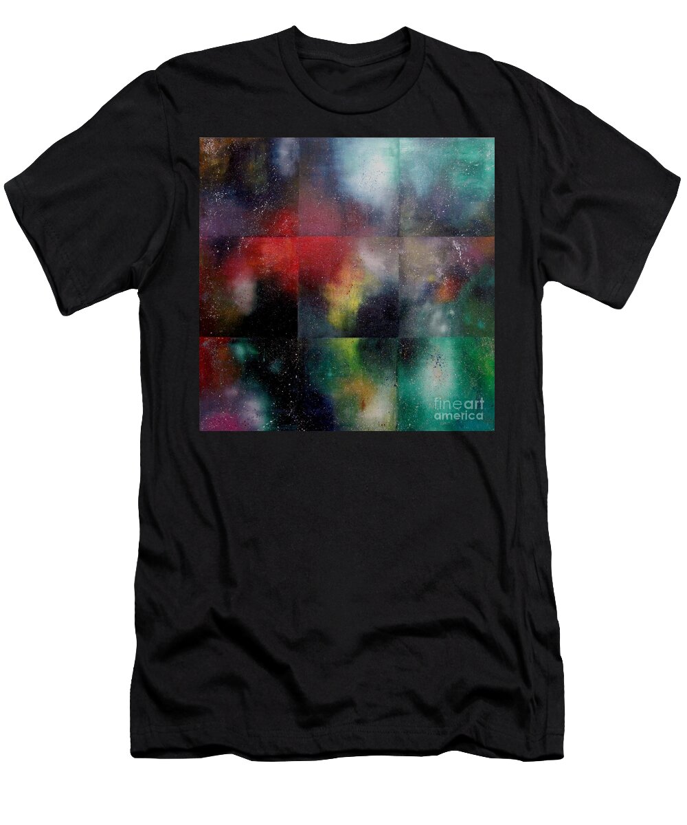 Vision T-Shirt featuring the painting Visions of Space and Time by Jeremy Aiyadurai